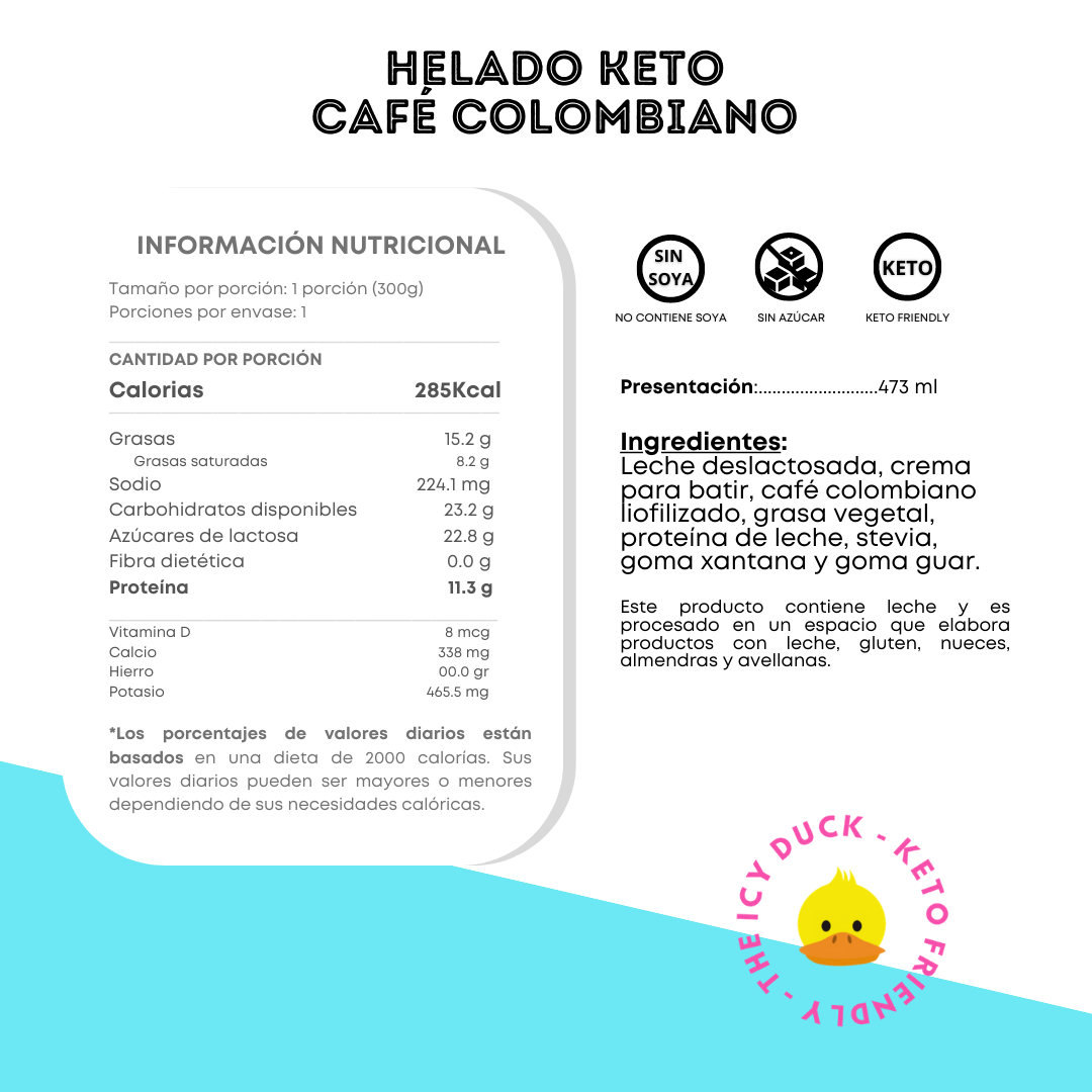 Helado Keto de Café Colombiano