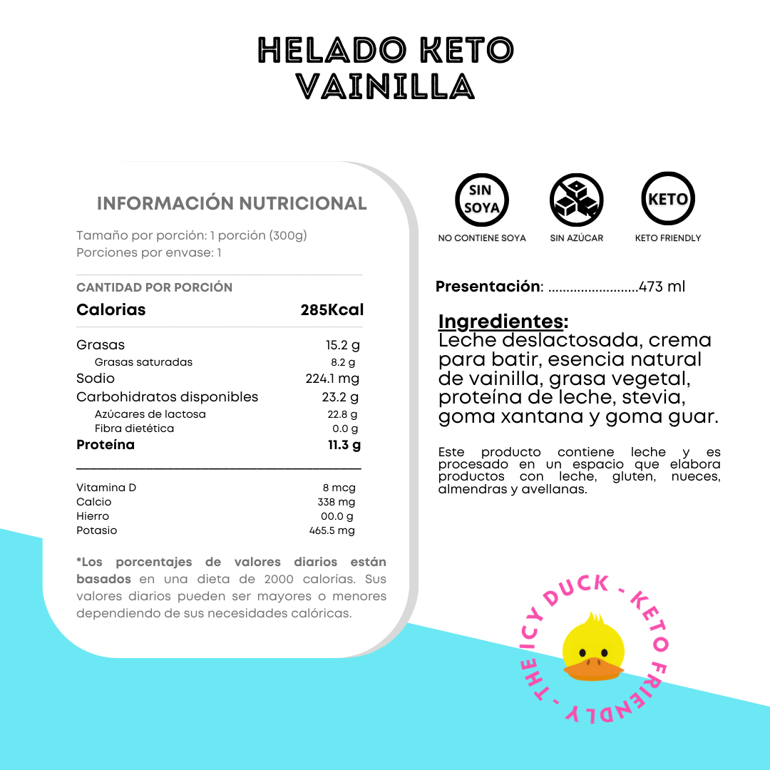 Helado Keto de Vainilla Mexicana